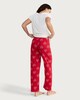 image 3 of F&F Pure Cotton Lovers Club Pyjama Set in Multi Red