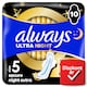 image 1 of Always Ultra Sanitary Towels Secure Night Extra (Size 5) Wings x 10 Pads