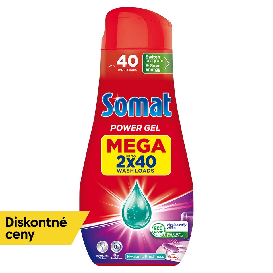 obrázok 1 z Somat All-in-1 gél do umývačky pre hygienickú čistotu 80 dávok, 1440 ml