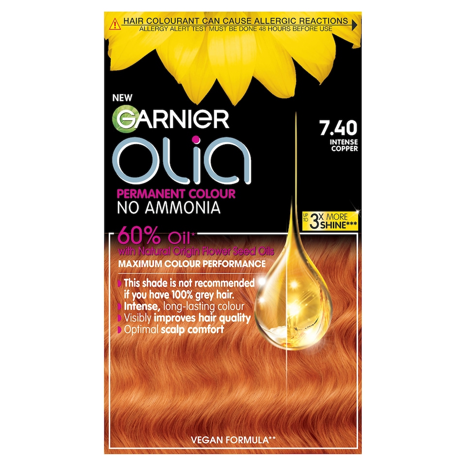 image 1 of Garnier Olia 7.40 Intense Copper Permanent Hair Dye