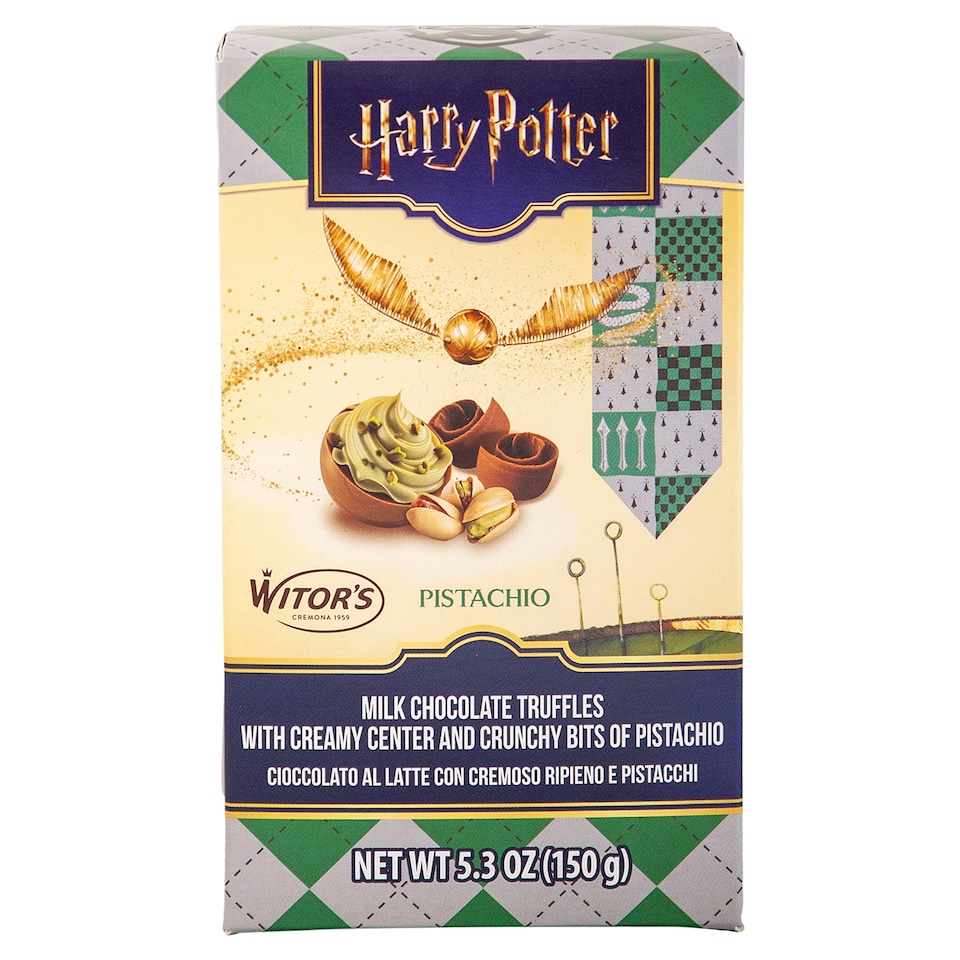 Harry Potter Milk Chocolate Truffles with Creamy Center and Crunchy Bits of Pistachio 150 g