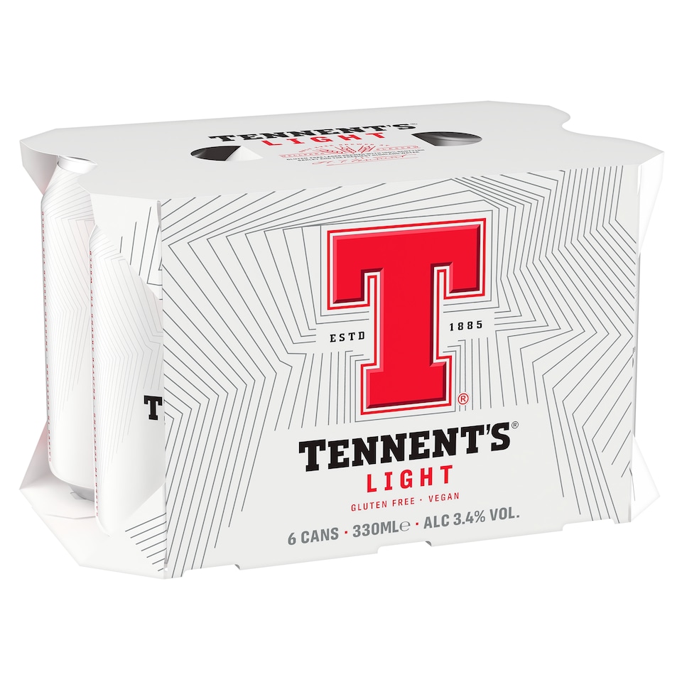 Tennent's Light Lager Beer 6x330ml