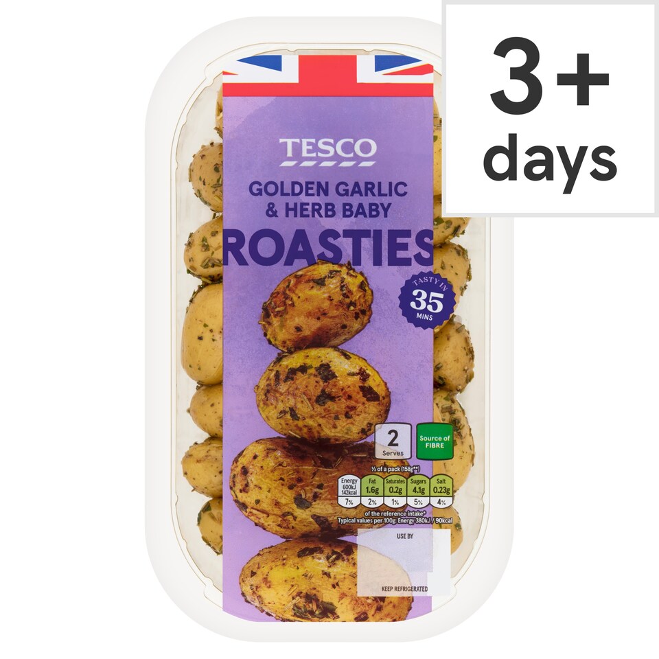 Tesco Golden Garlic & Herb Baby Roasties 400g