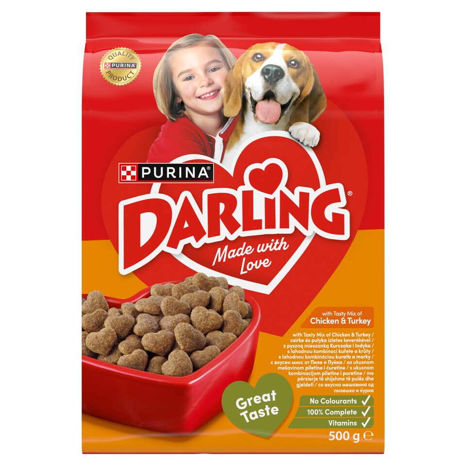 Purina Darling teljes értékű állateledel felnőtt kutyák számára szárnyassal 500 g  1. kép