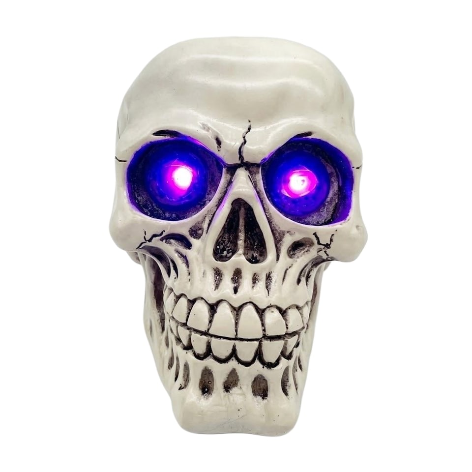image 1 of Halloween Flashing Light Up Skull
