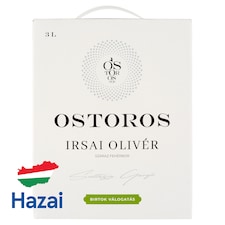 Ostorosbor Bag-In-Box Duna-Tisza közi Irsai Olivér Dry White Wine 11,5% 3 l
