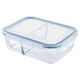 image 1 of Go Cook Klip Glass Food Storage 1.3L with Divider