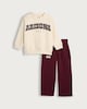 image 4 of F&F Boys 2-Piece Cotton Rich Arizona Sweatshirt and Joggers Set in Purple