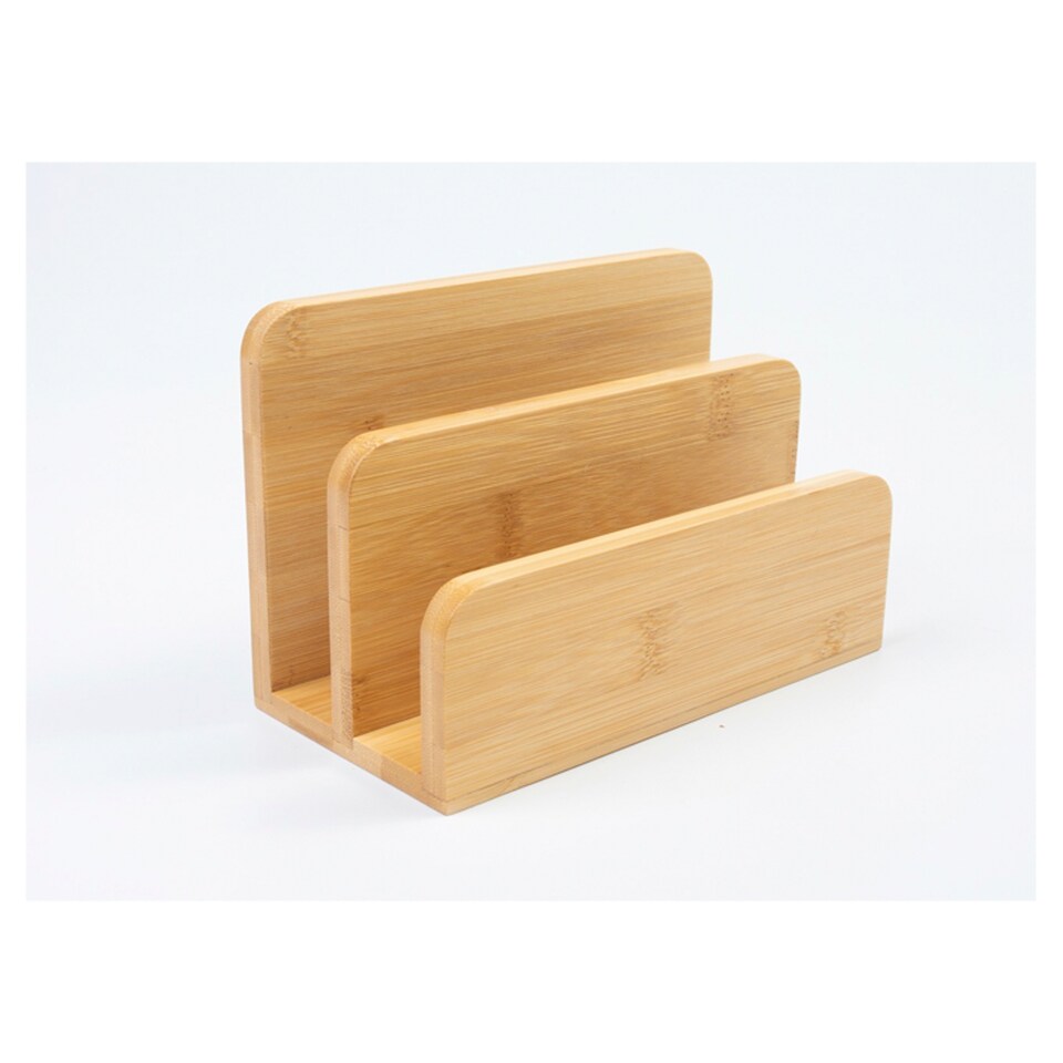 Tesco Home Office Bamboo Letter Holder