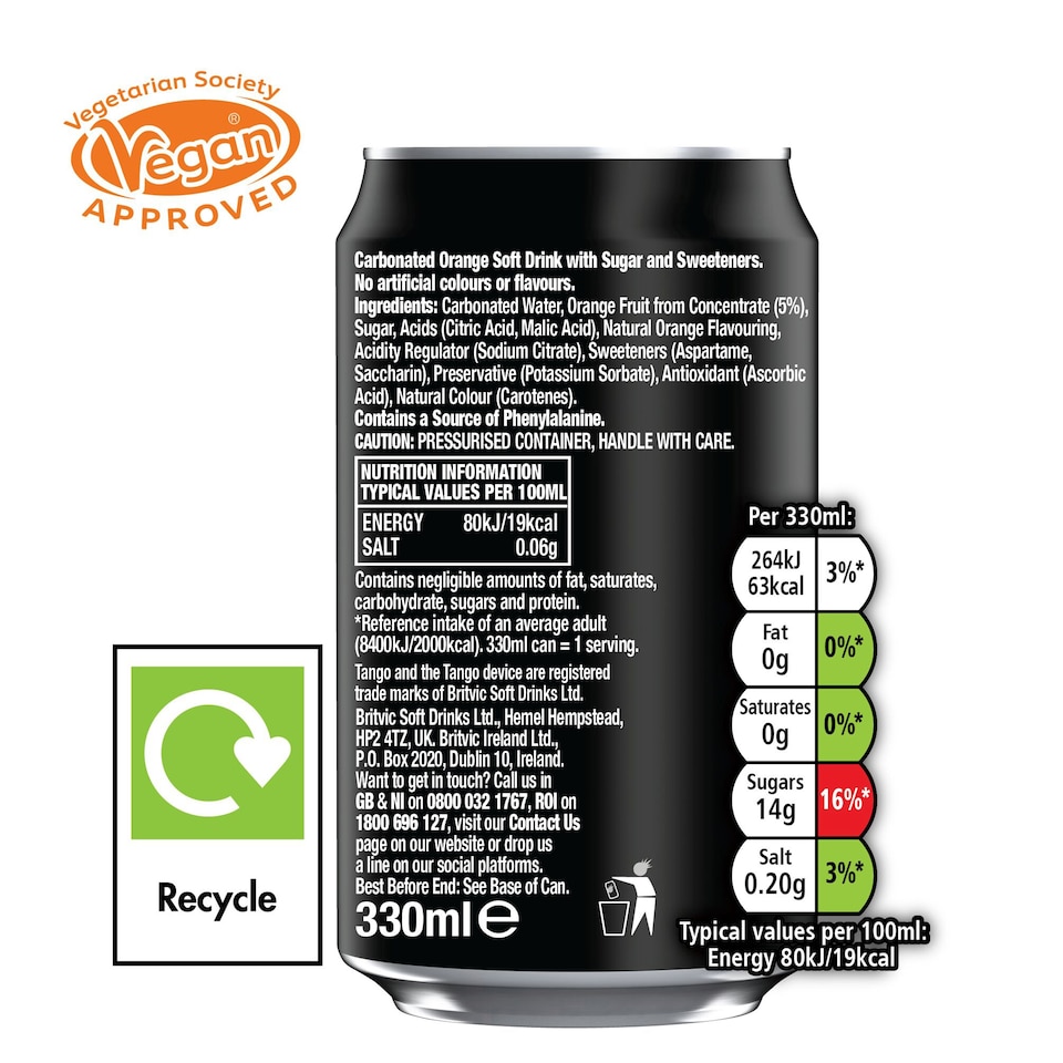image 1 of Tango Orange Original Cans 24x330ml
