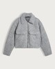 image 5 of F&F Textured Pocket Front Zip Up Jacket in Grey