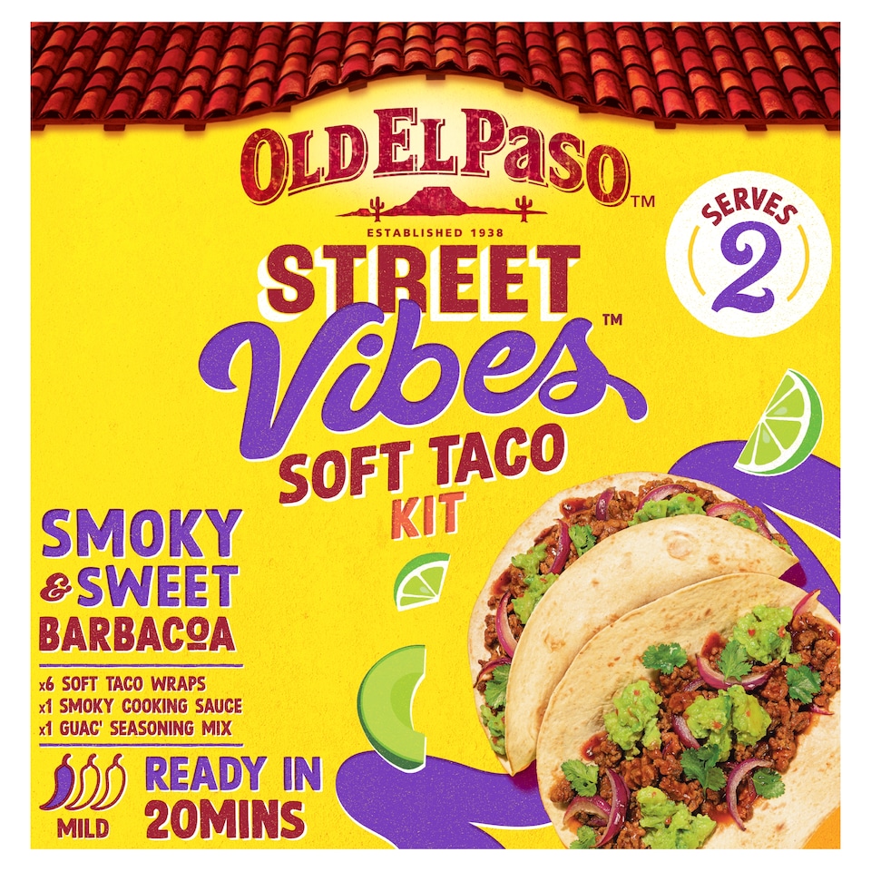 image 1 of Old El Paso Soft Taco Street Vibes Barbacoa Meal Kit 255G