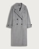 image 6 of F&F Double Breasted Long Coat with Wool in Grey