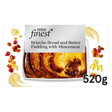 Tesco Finest Brioche Bread & Butter Pudding with Mince Meat 520g