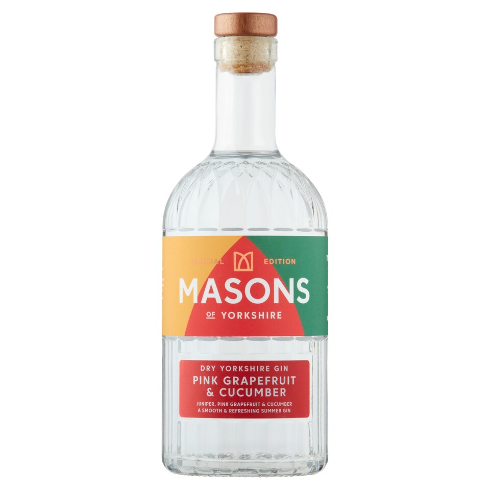 Masons Pink Grapefruit & Cucumber Gin 70Cl Tesco Groceries
