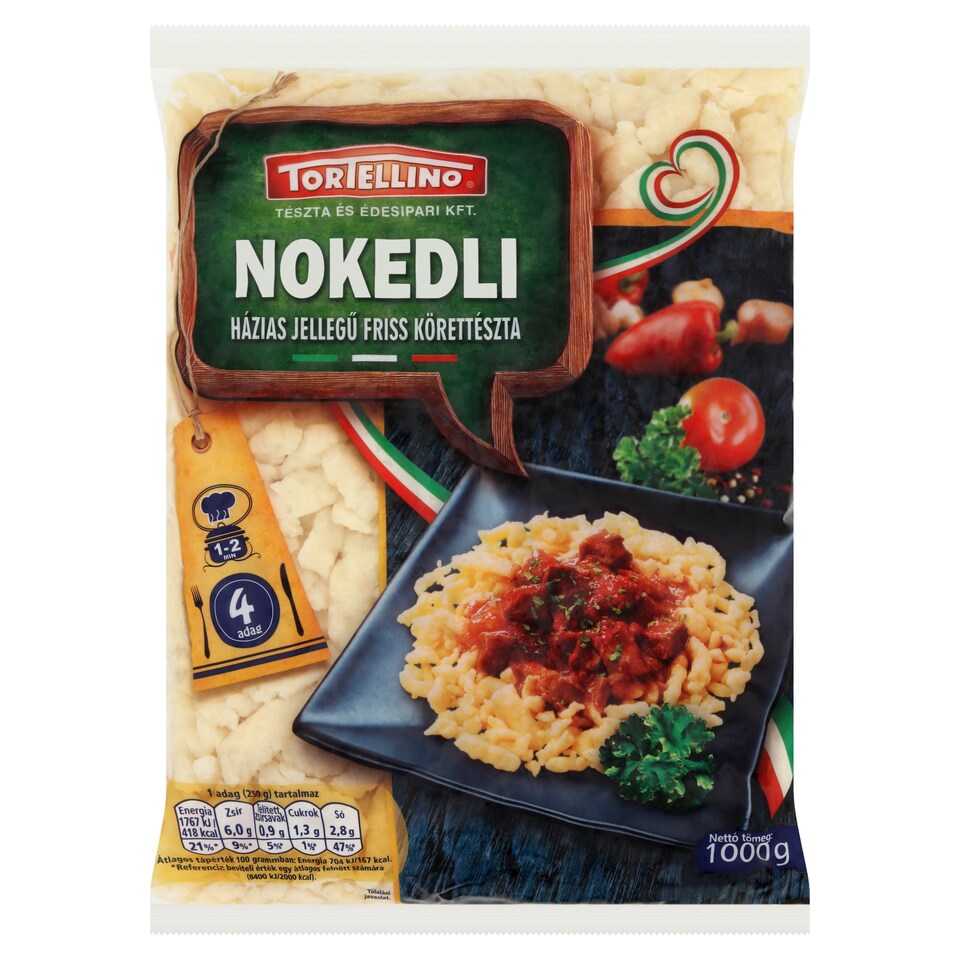 Tortellino nokedli házias jellegű friss körettészta 1000 g