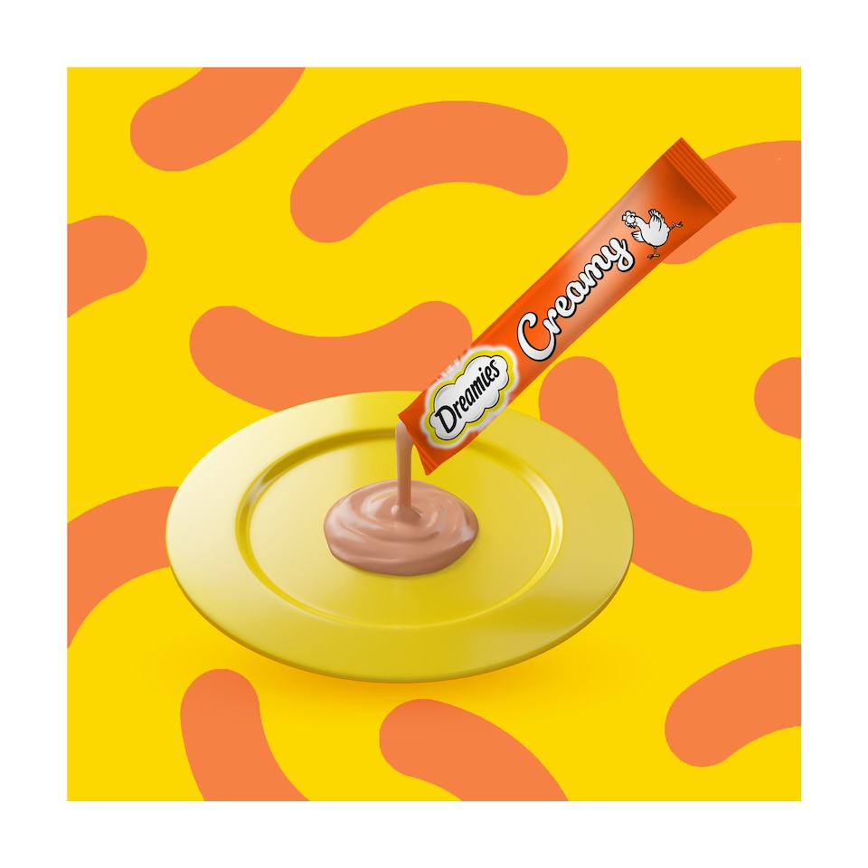 image 1 of Dreamies Creamy Cat Treats with Chicken 4x10g