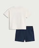 image 2 of F&F Baby 2-Piece Cotton Rich Padel Champs T-Shirt and Shorts Set in White