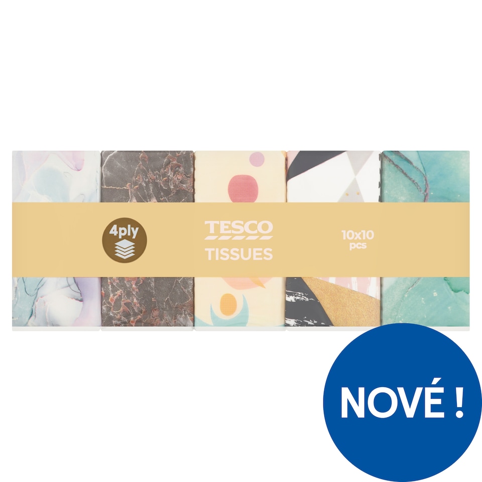Tesco Tissues 4 Ply 10 x 10 pcs