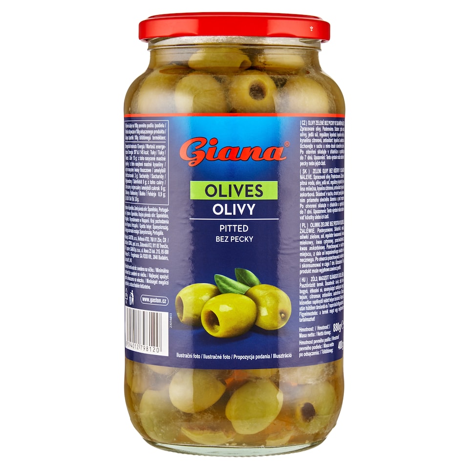 obrázok 1 z Giana Zelené olivy bez kôstky v slanom náleve 880 g