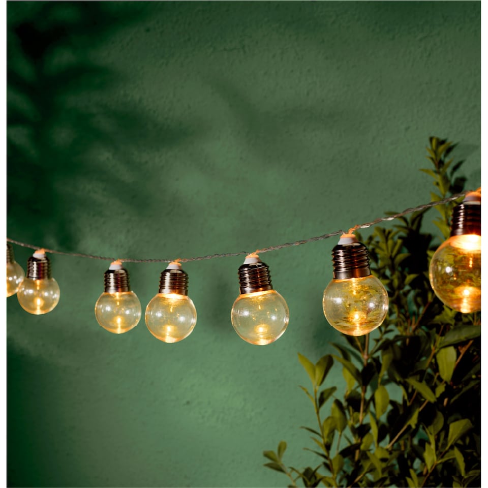 TESCO OUTDOOR 20 SOLAR CLEAR BULB STRING LIGHTS