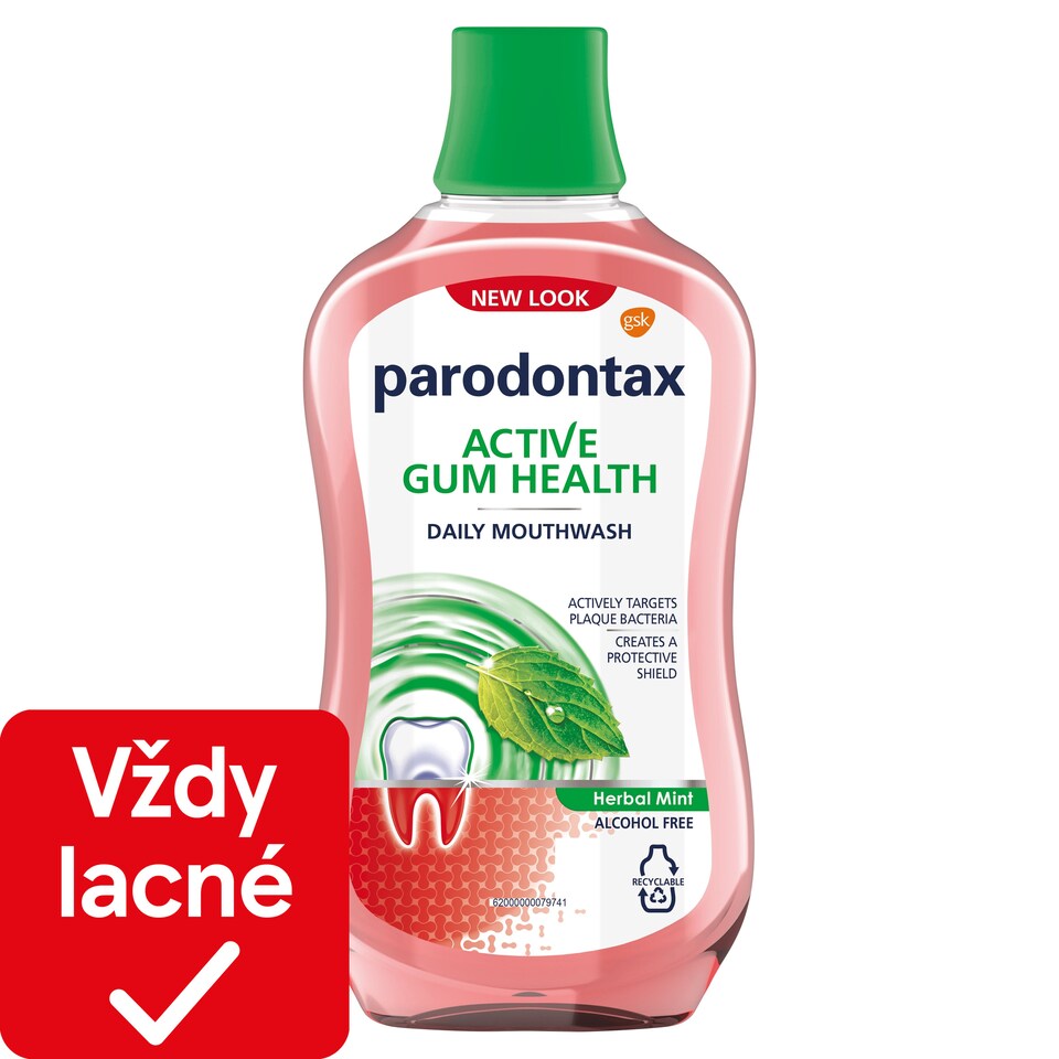 Parodontax Active Gum Health Herbal Mint ústna voda 500 ml