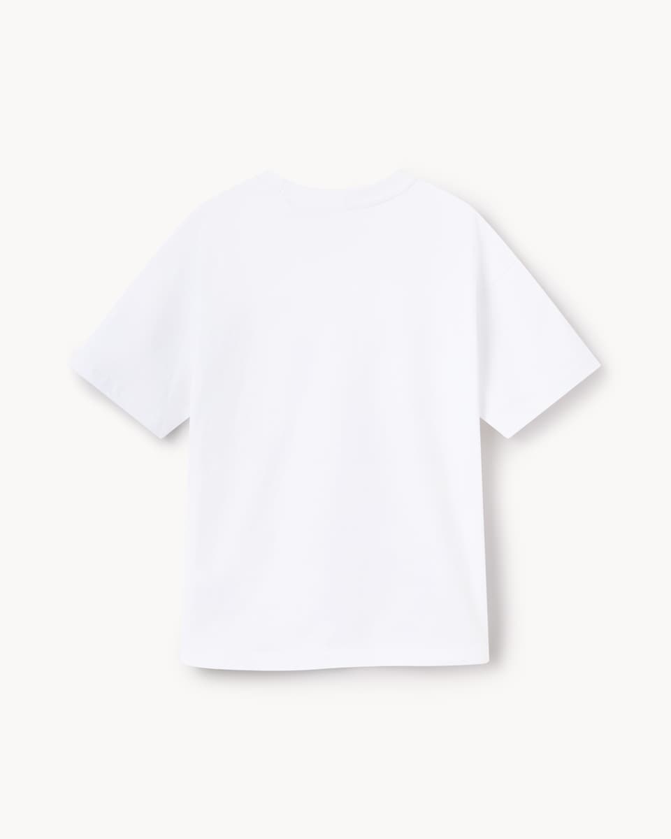 image 1 of Lisa Pure Cotton Short Sleeved T-Shirt in White