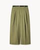 image 5 of F&F Pleated Wide Leg Belted Trousers in Khaki