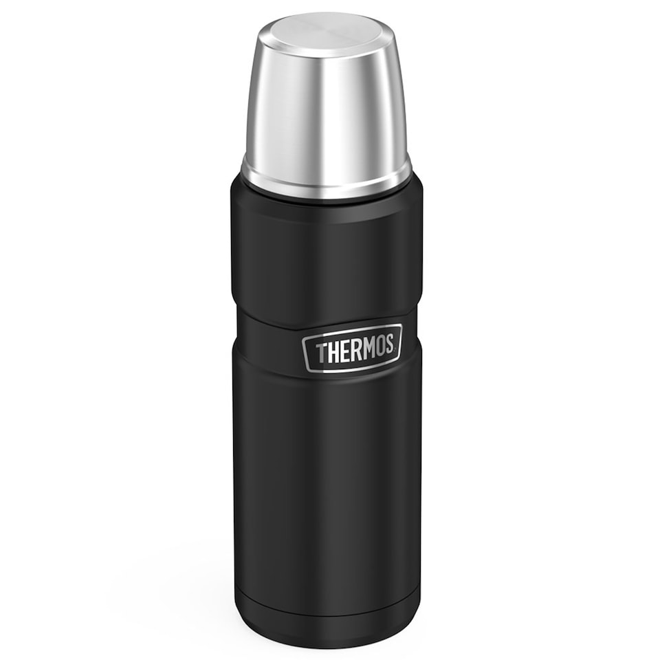 image 1 of Thermos King Matte Black 470Ml Stainless Steel Flask