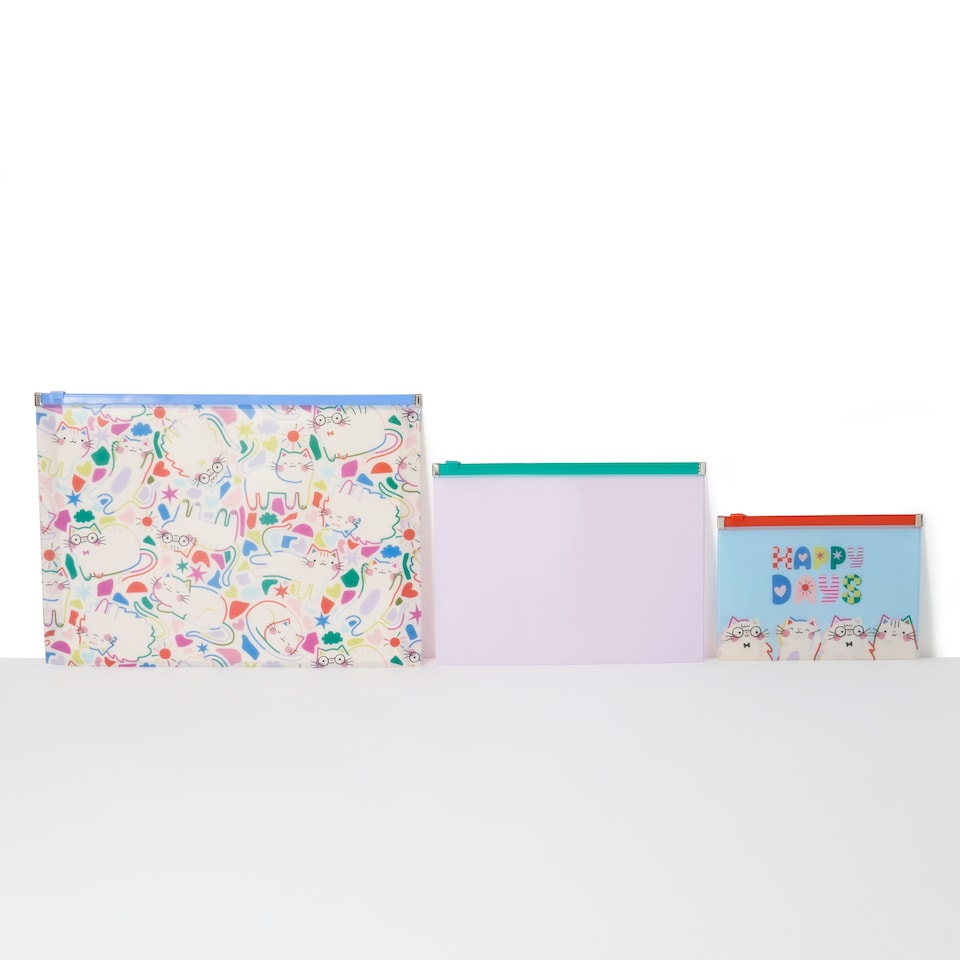 image 1 of Paperchase Terrazzo Cats Set of 3 Wallets
