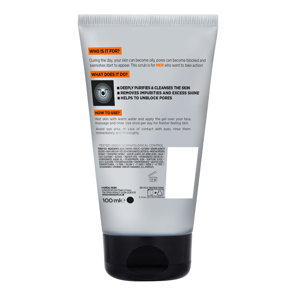 image 1 of L’Oreal Men Expert Hydra. Energetic Face Scrub 100Ml