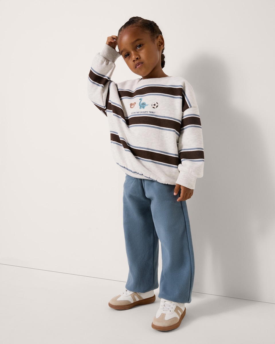 image 1 of F&F Boys Cotton Rich Joggers in Blue
