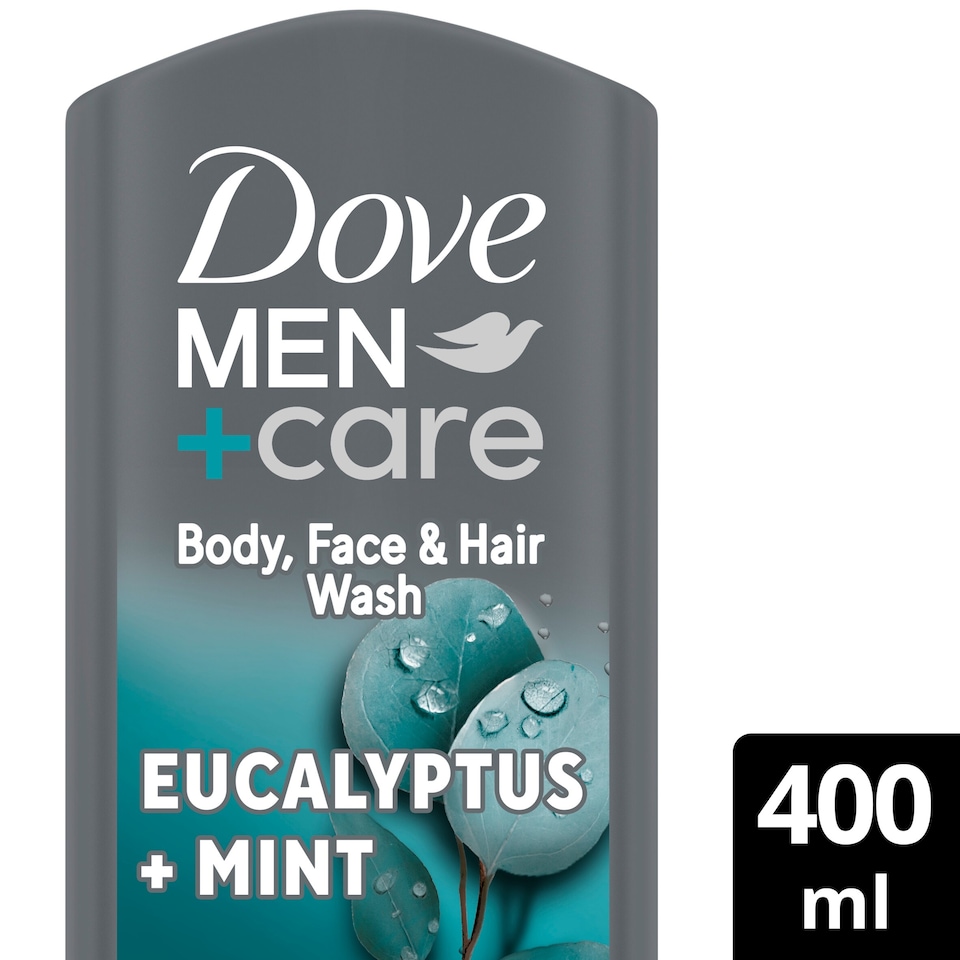 image 1 of Dove Men+Care Eucalyptus & Mint Body Wash Shower Gel 400ml
