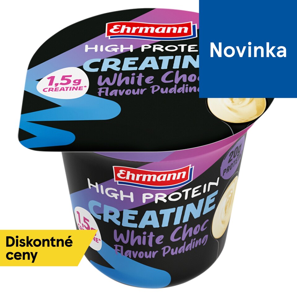 Ehrmann High Protein Creatine Pudding White Choc Flavour 230 g