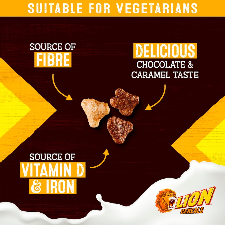 image 1 of Nestle Lion Caramel & Chocolate Wholegrain Cereal 400g