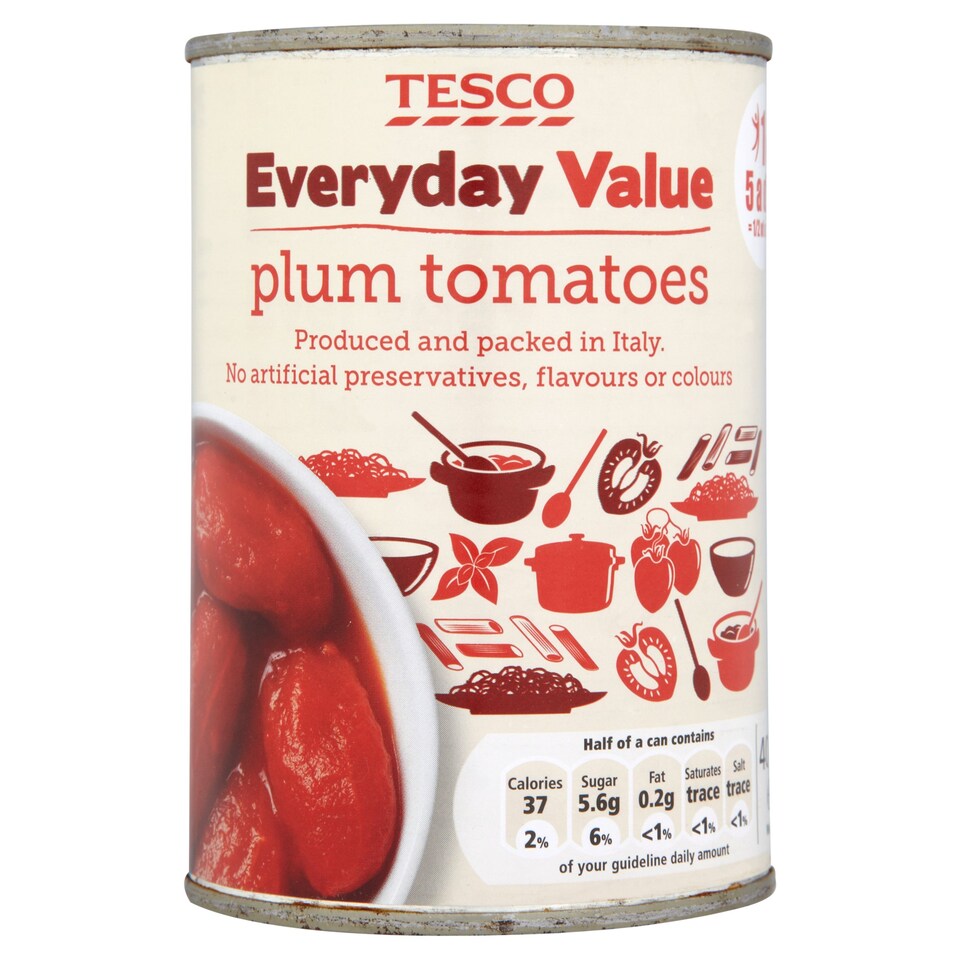 Tesco Everyday Value Plum Tomatoes 400G