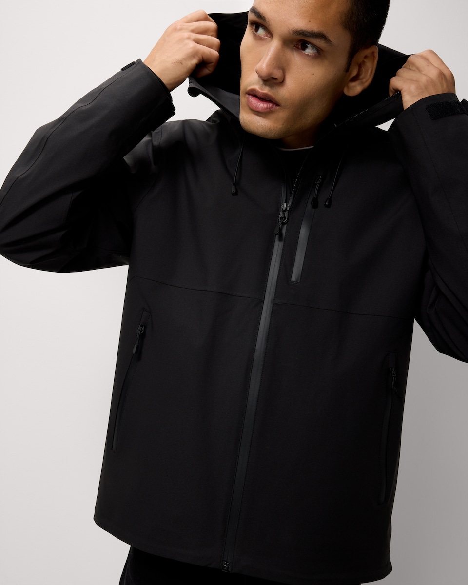 image 1 of F&F Fleece Lined Waterproof Jacket in Black