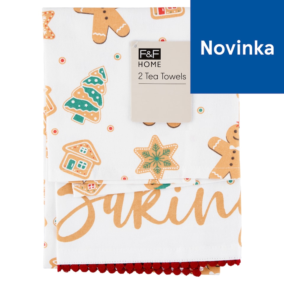 image 1 of F&F Home Gingerbread Tea Towels 50 x 70 cm 2 pcs