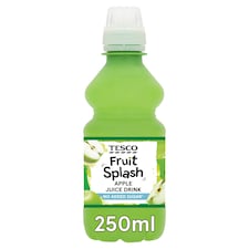 Tesco Fruit Splash No Added Sugar Apple Juice Drink 250Ml