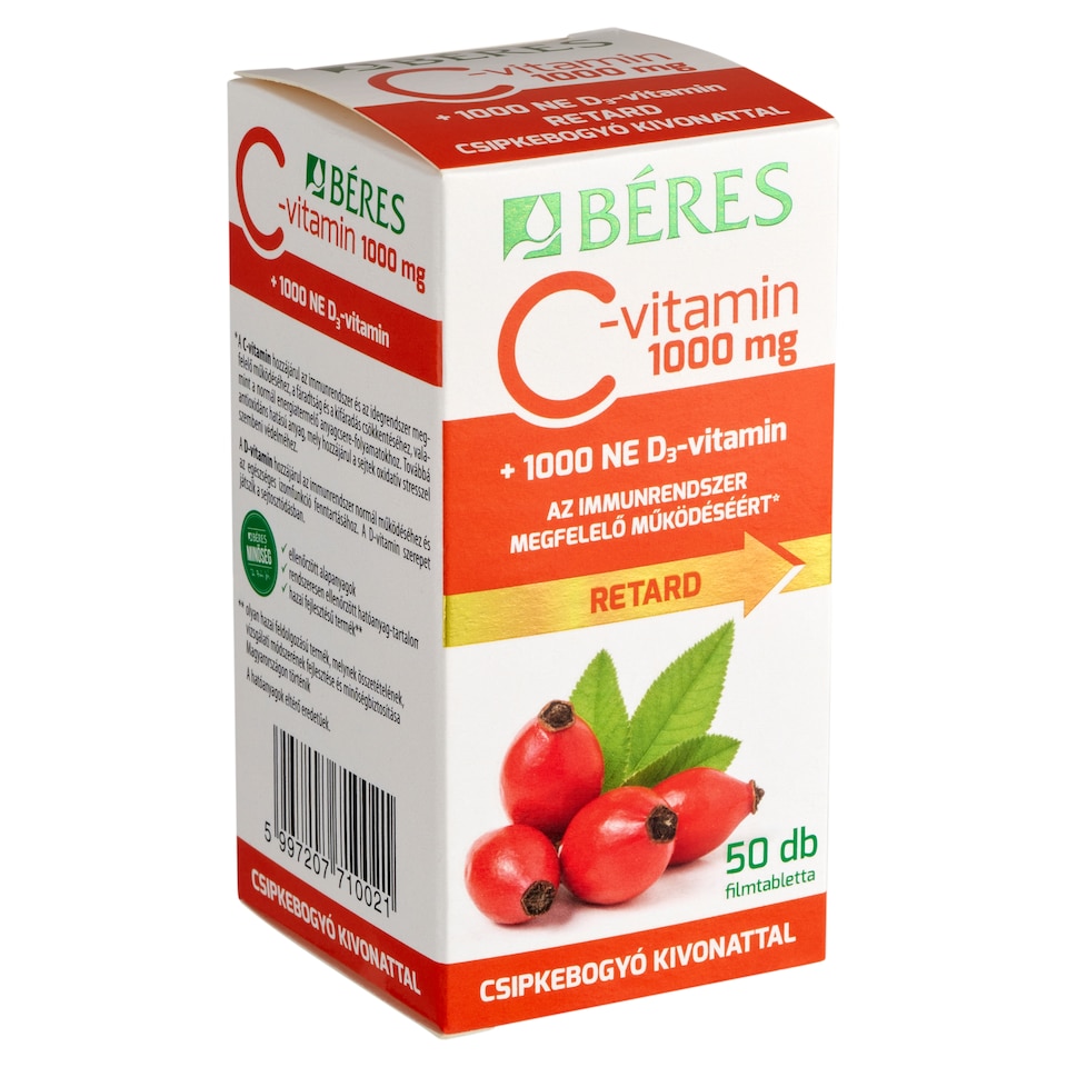 image 1 of Béres Vitamin C 1000 mg + 1000 NE Vitamin D3 with Rosehip Extract 50 x 1,38 g