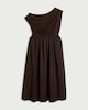 image 4 of F&F Draped Midi Dress in Brown