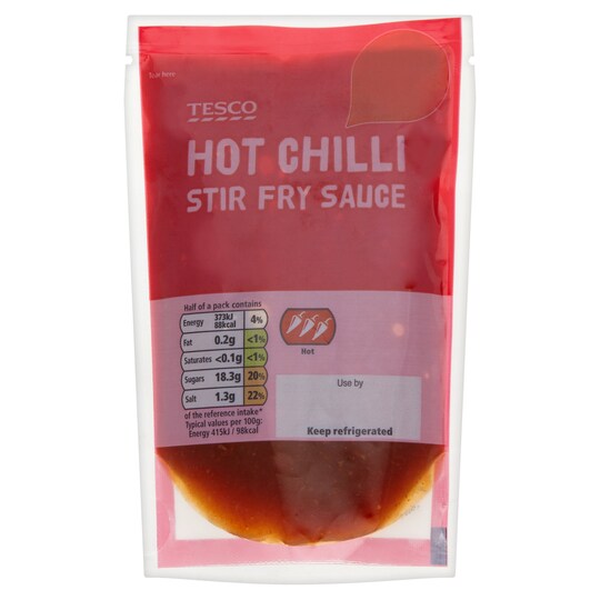 Tesco Hot Chilli Stir Fry Sauce 180G Tesco Groceries