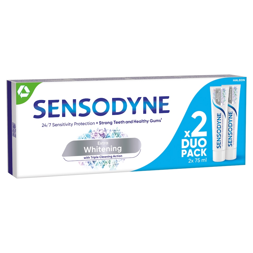 image 1 of Sensodyne Extra Whitening Toothpaste with Fluoride 2 x 75 ml