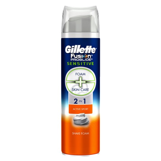 Gillette Fusion Proglide Sensitive Shave Foam 250Ml Tesco Groceries