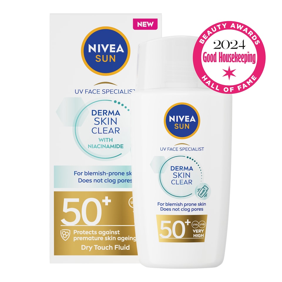 image 1 of NIVEA SUN UV Face Derma Skin Clear Sun Fluid SPF50+ 40ml​
