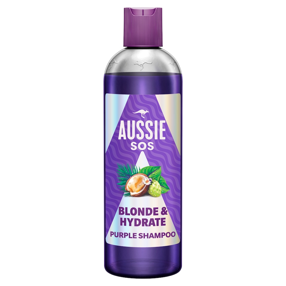 image 1 of Aussie SOS Blonde & Hydrate Purple Shampoo 300ml