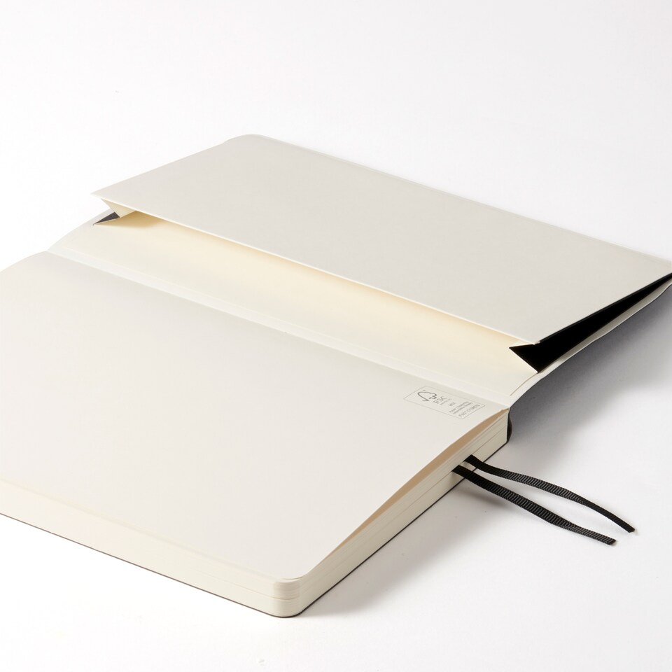 image 1 of Paperchase Agenzio Medium Black Dotted Notebook