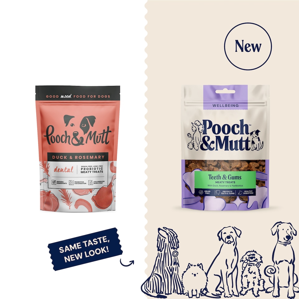 image 1 of Pooch & Mutt Probiotic Meaty Dog Treats - Duck & Rosemary Dental 120g