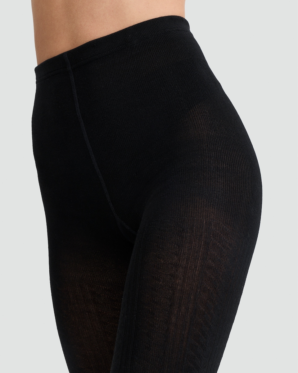 image 1 of F&F Cable Knit Tights in Multi