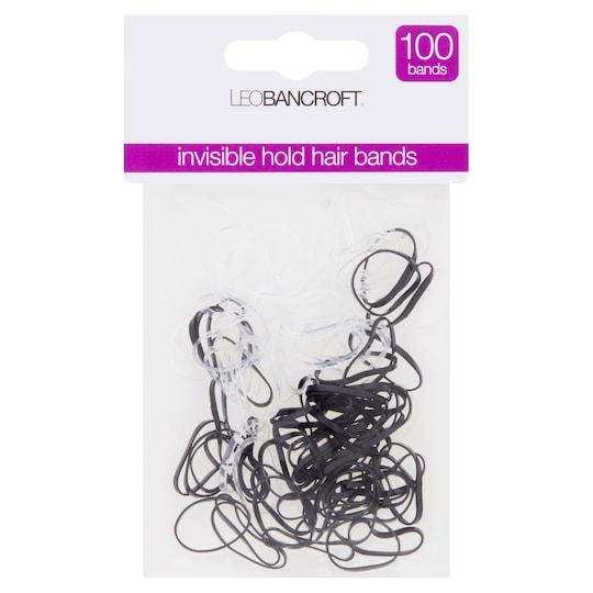 Leo Bancroft Invisible Hold Hair Bands 100 Pack Tesco Groceries